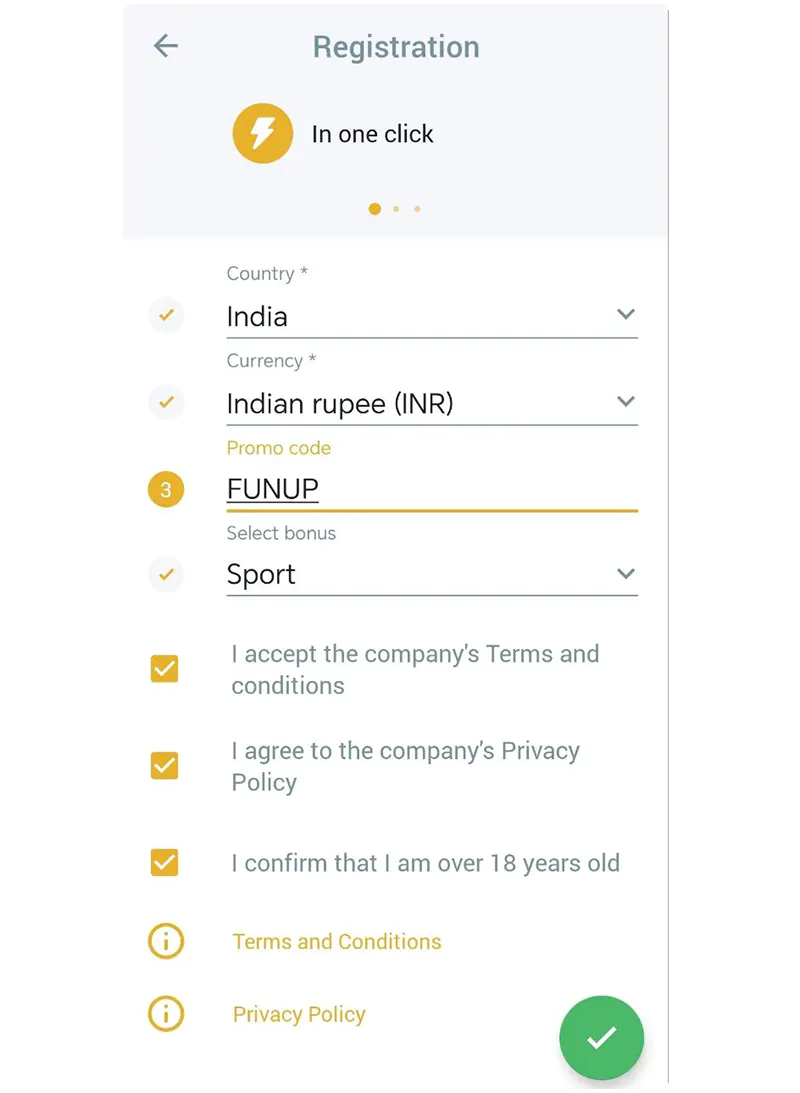 Register Indian Player in Melbet App